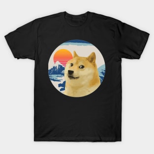 Doge Meme Much Wow japan mount fuji hokusai SHIBA INU T-Shirt